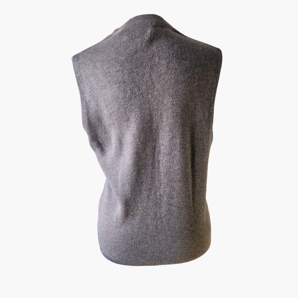 Vintage 70s Puritan Sweater V Neck Sleeveless Women's Orlon Acrylic Knit L - Picture 4 of 7